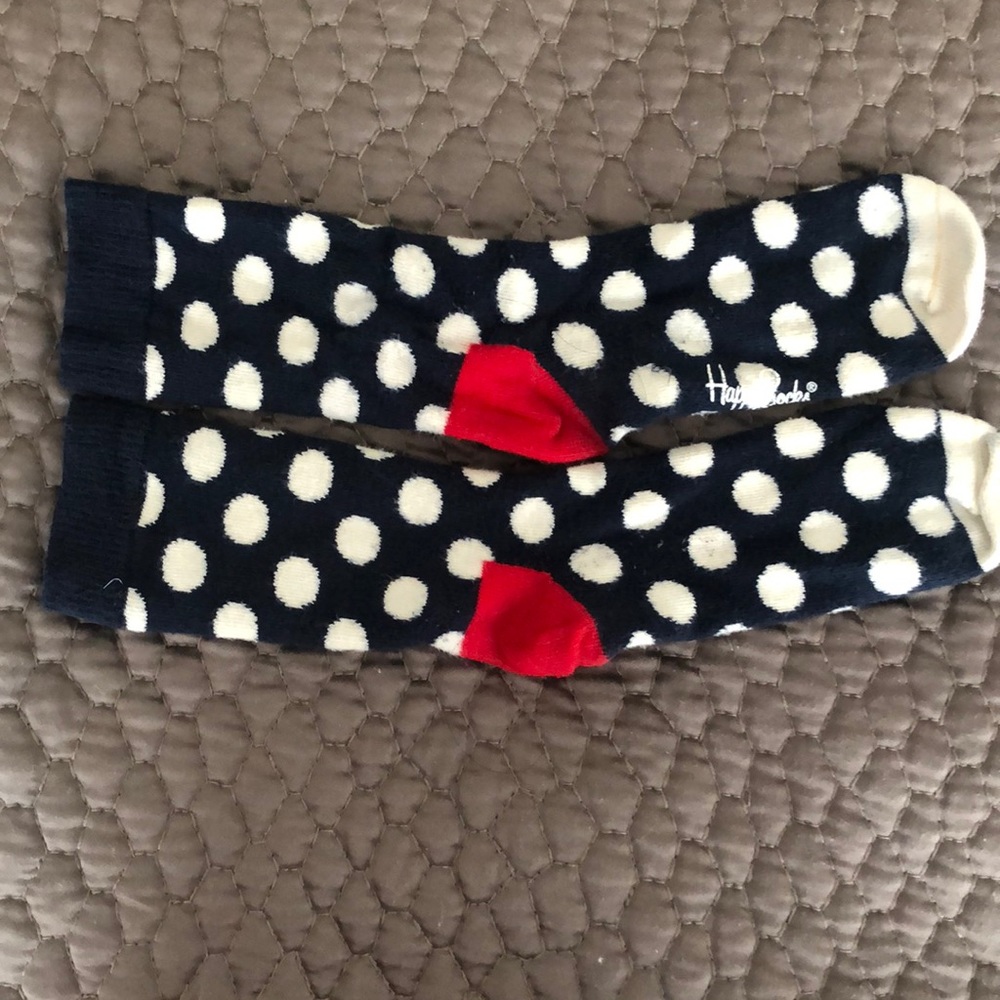 Happy Socks Red White & Blue Polka Dots